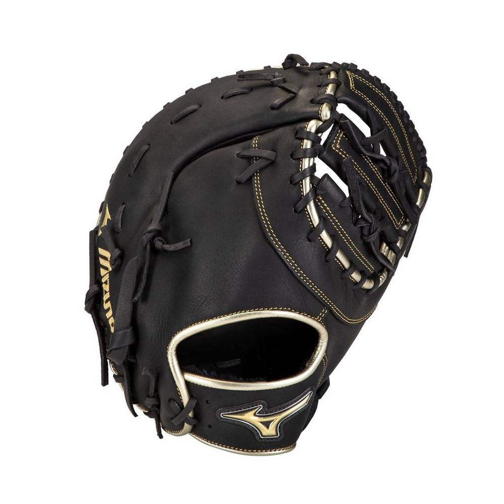 Catchers Mitt Mizuno Baseball MVP Prime SE First Base 12.5" - Homem - Pretas/Douradas - KDBZY3056